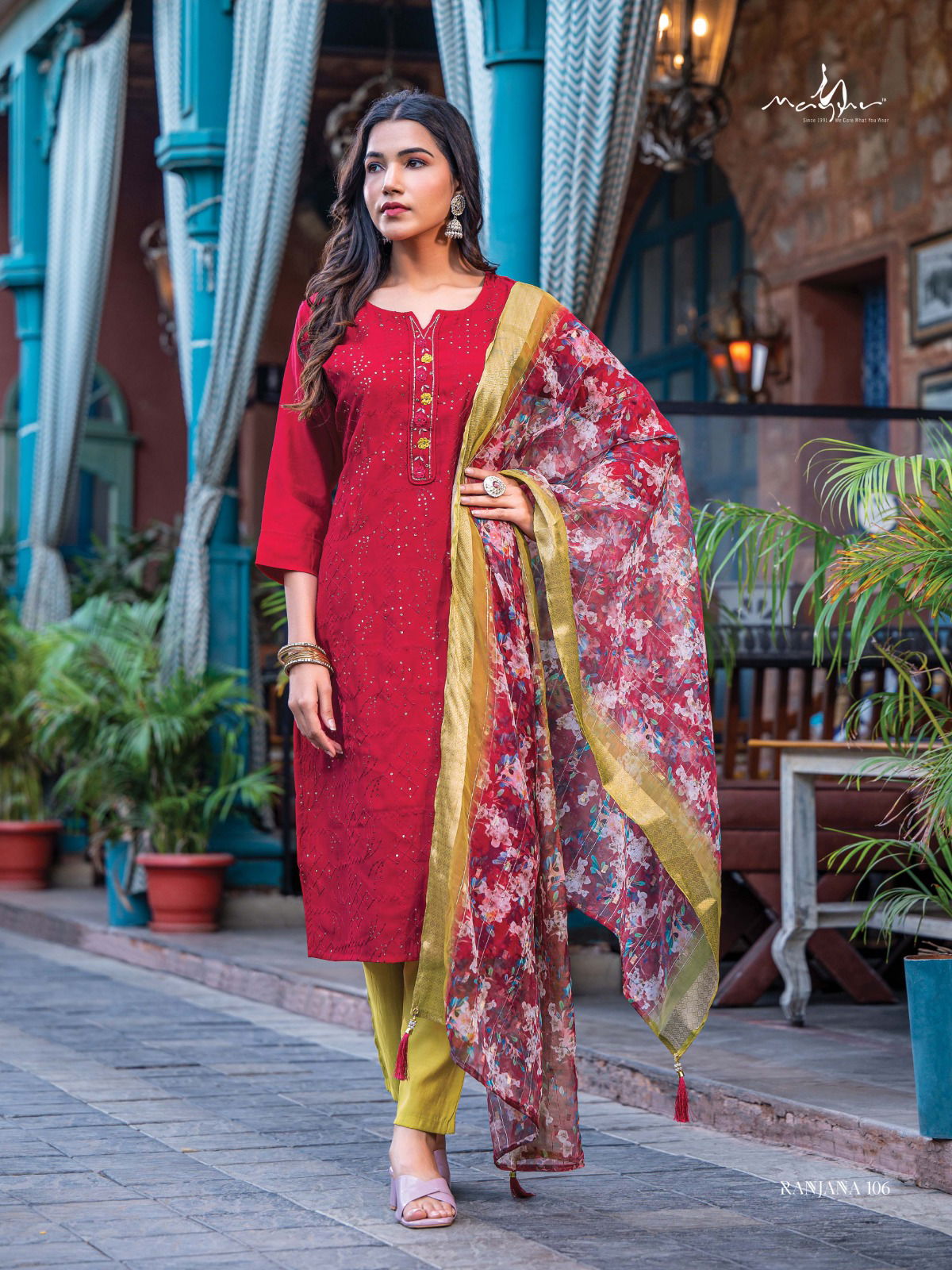 Ranjana By Mayur Kurti With Bottom Dupatta Wholesale Clothing Distributors In India